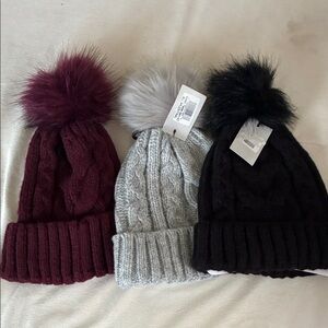 West Loop Pom-Pom Beanie Bundle